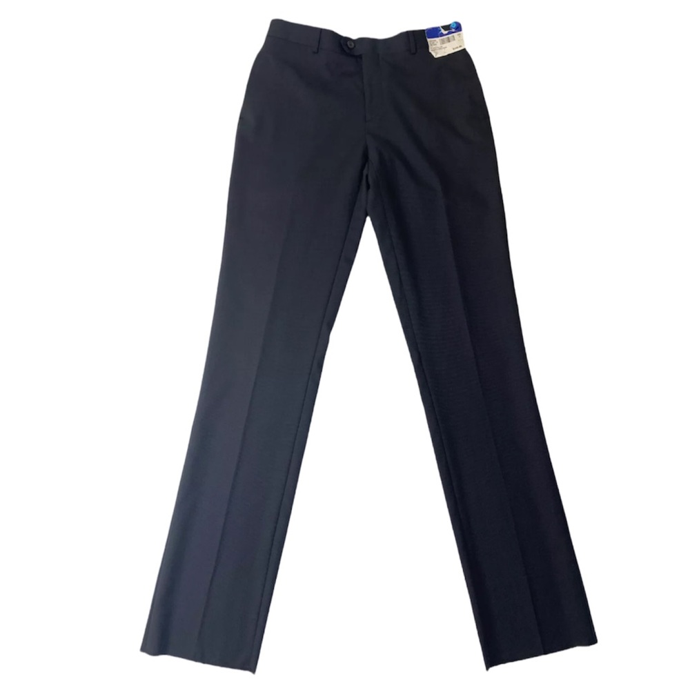 Egara Men Sz 32 Dress Pants Slim Wool Black Gray